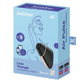 Satisfyer App Enabled Love Triangle Clitoral Massager Black Default Title > Sex Toys For Ladies > Clitoral Vibrators and Stimulators